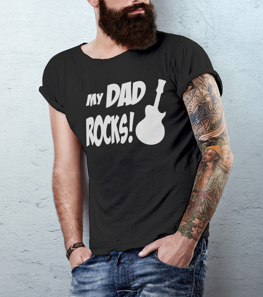 My Dad Rocks Guitar T-Shirt