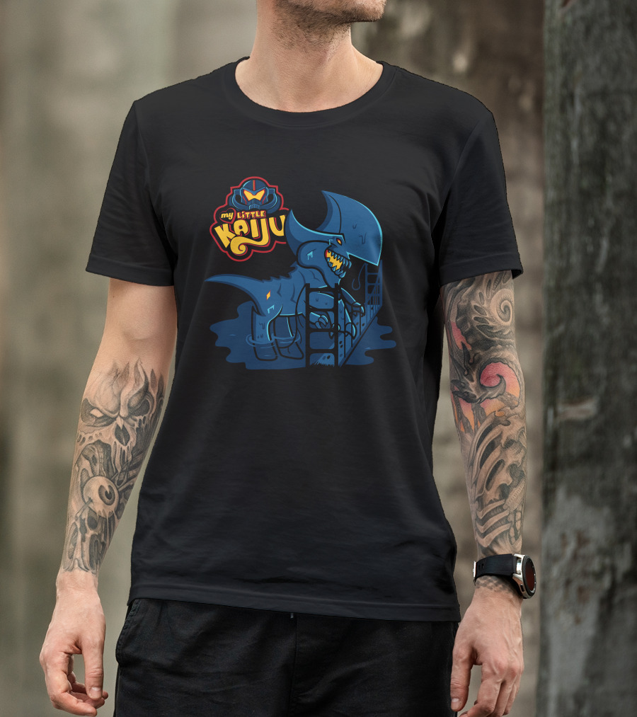 My Little Kaiju Dinosaur Monster Gate Scene T-Shirt