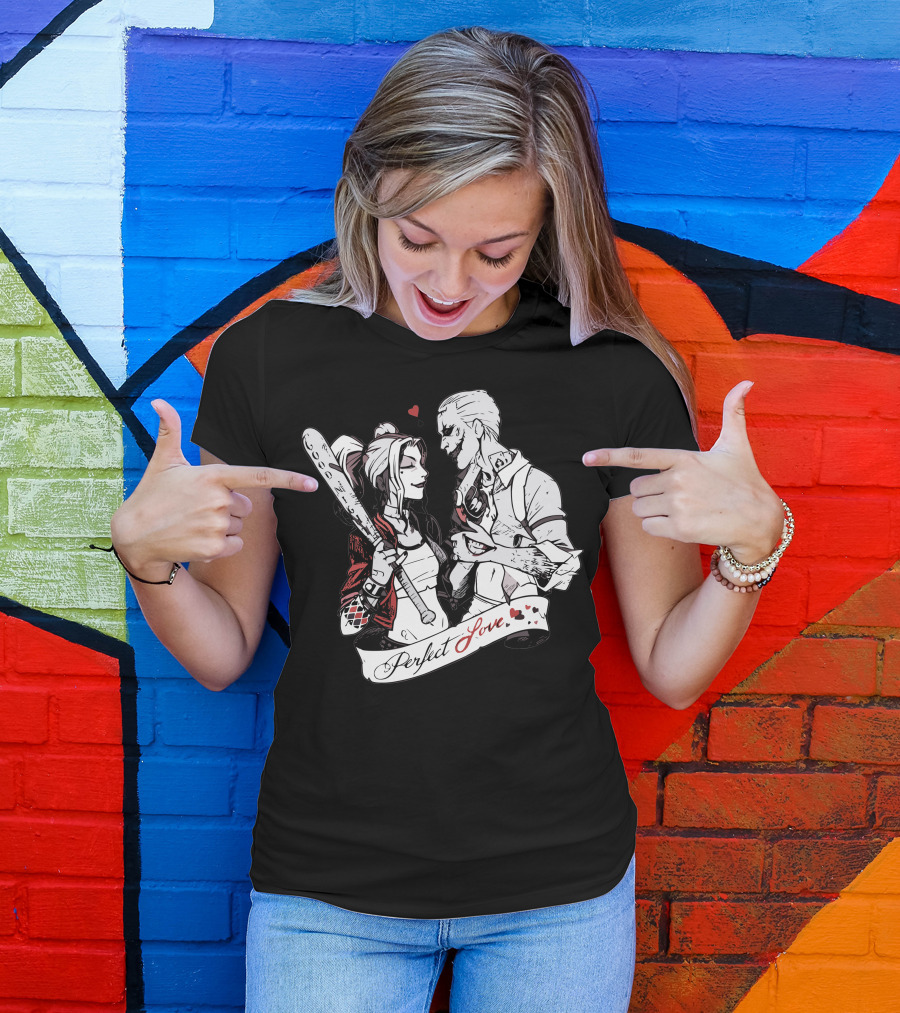 Perfect Love Harley Quinn Joker Romance T-Shirt