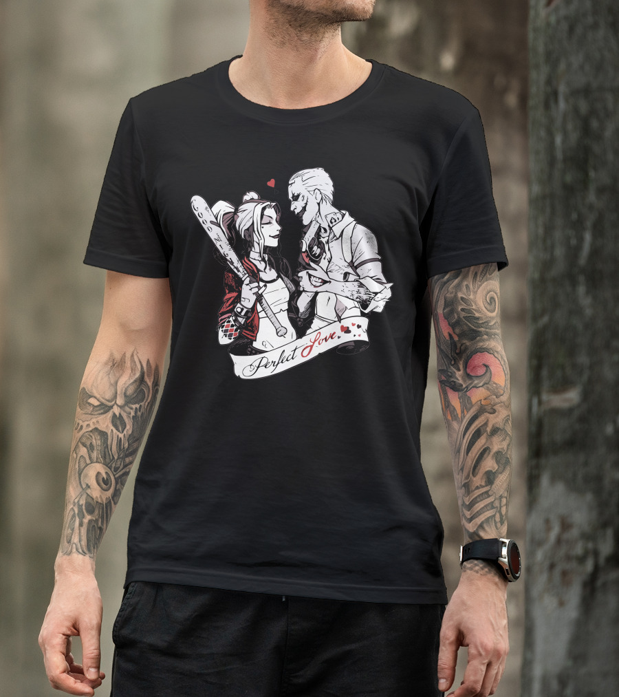Perfect Love Harley Quinn Joker Romance T-Shirt