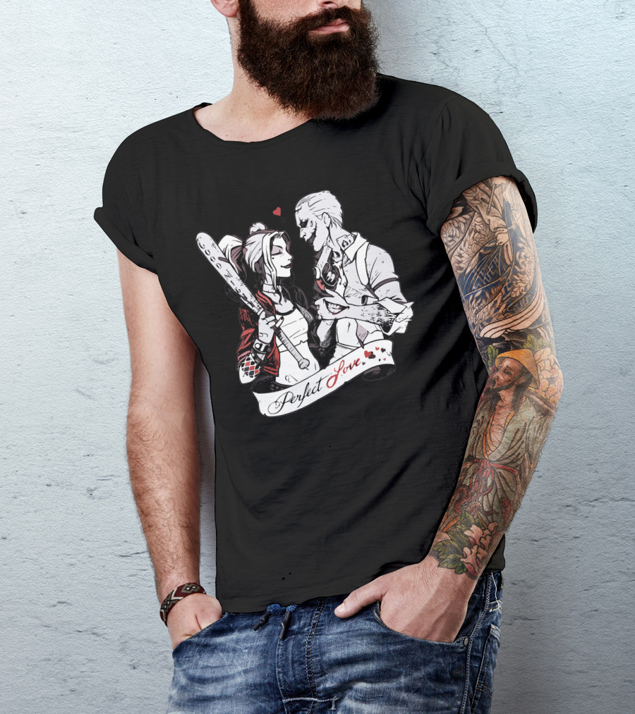 Perfect Love Harley Quinn Joker Romance T-Shirt