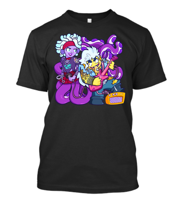 Punk Scylla Charybdis Rock Band Cartoon Novelty Mashup T-Shirt