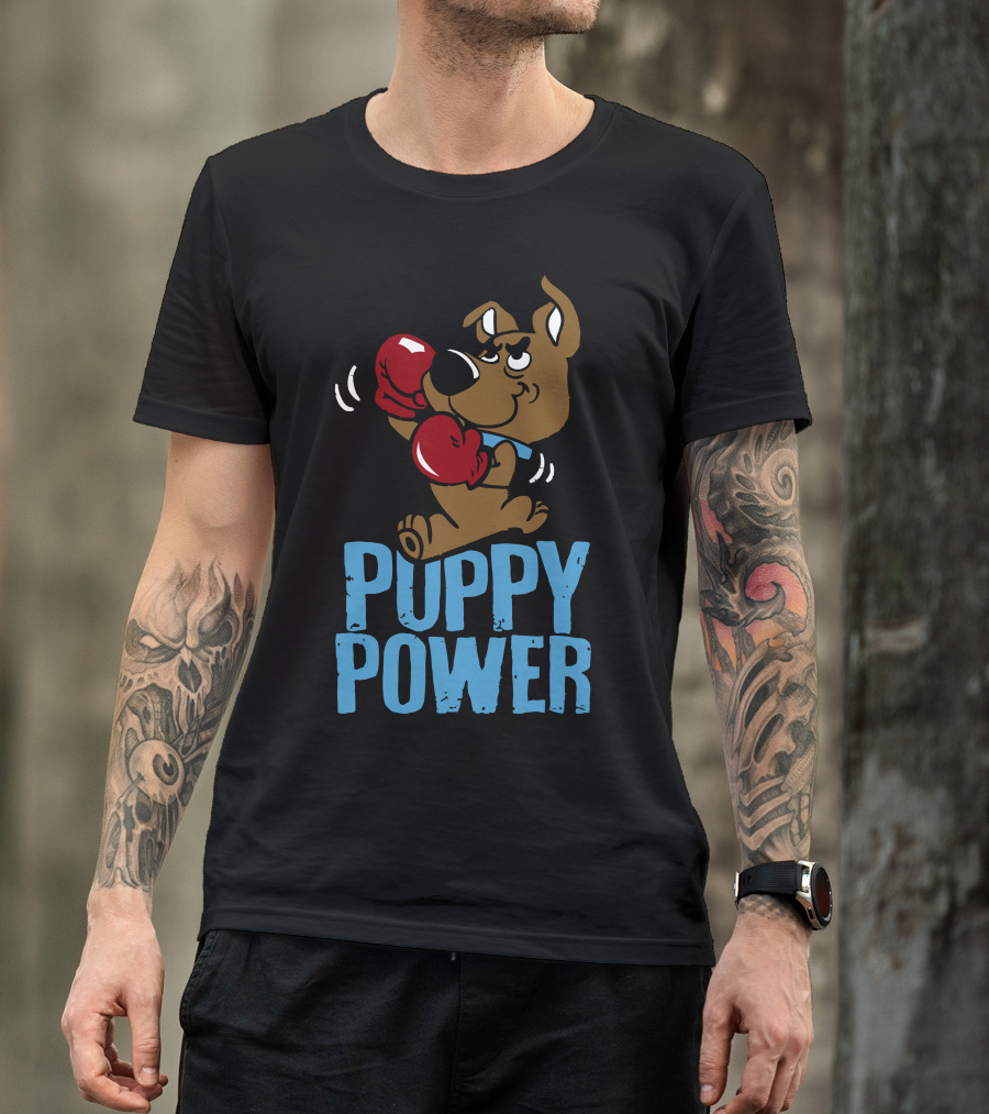 Puppy Power Boxing Dog Animation T-Shirt