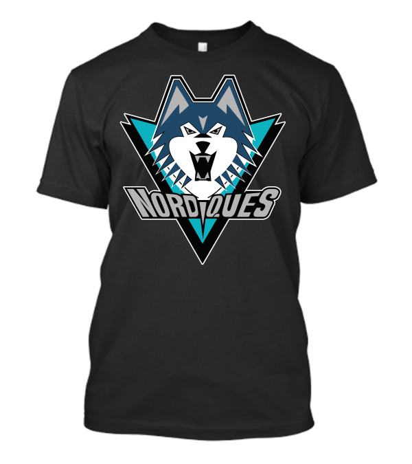 Nordiques Unused Wolf Logo Quebec T-Shirt