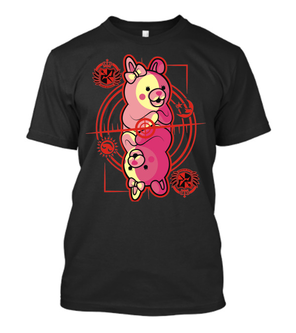 Queen Of Hope Dual Bear Emblem עם Red Circles And Crowns T-Shirt