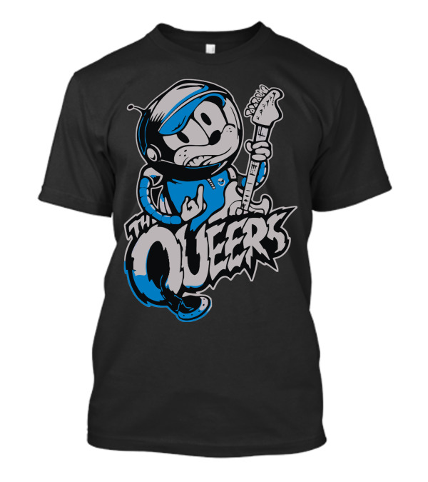 The Queers Insane Astro Punk Guitarist Cartoon T-Shirt