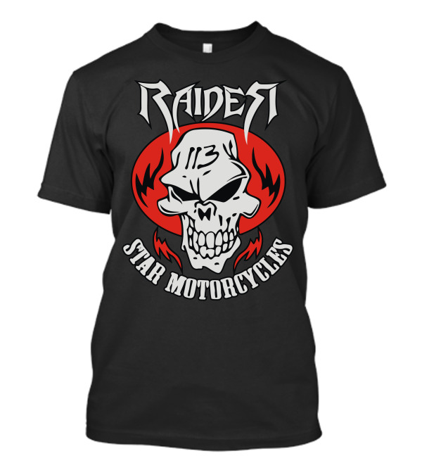 Raider Star Motorcycles Skull Emblem T-Shirt
