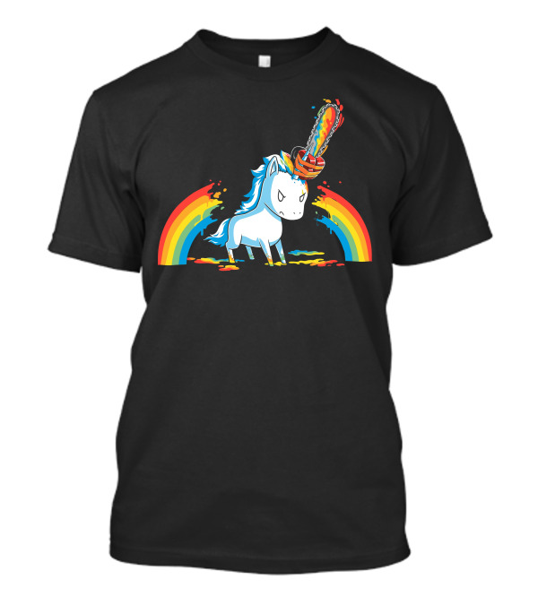 Rainbow Chainsaw Unicorn Massacre T-Shirt