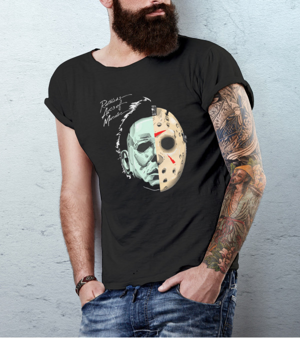 Ruthless Acts Of Murder Half Face Mask Fusion T-Shirt