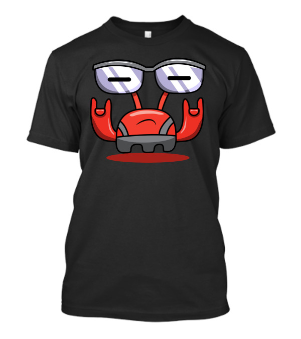 Crabby With Glasses Red Crabby T-Shirt