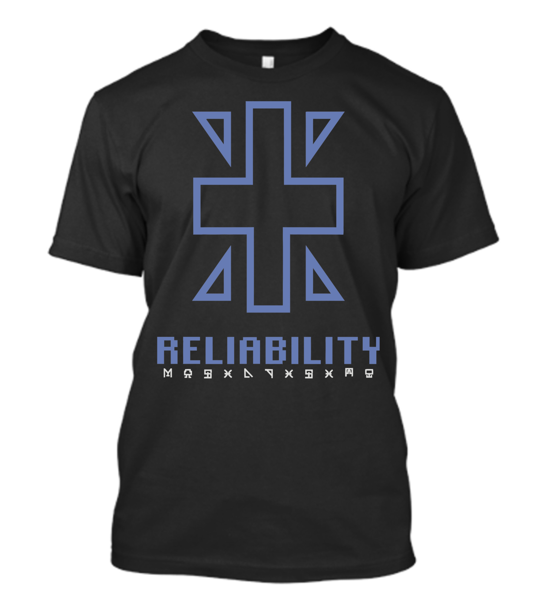 RELIABILITY Cross Symbol Geometric T-Shirt