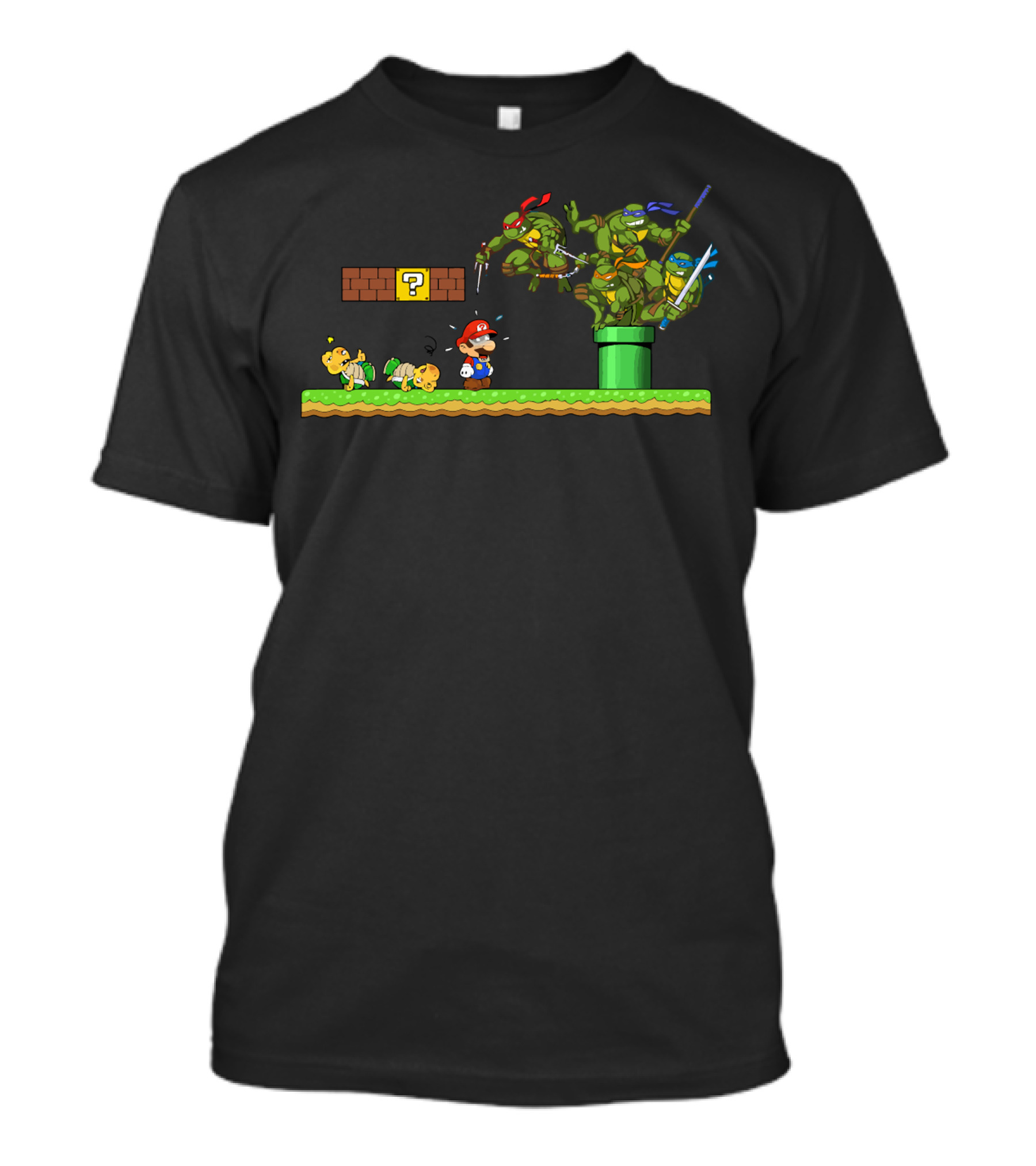 Revenge Of The Turtles Mario And Koopas Meet Ninja Heroes T-Shirt