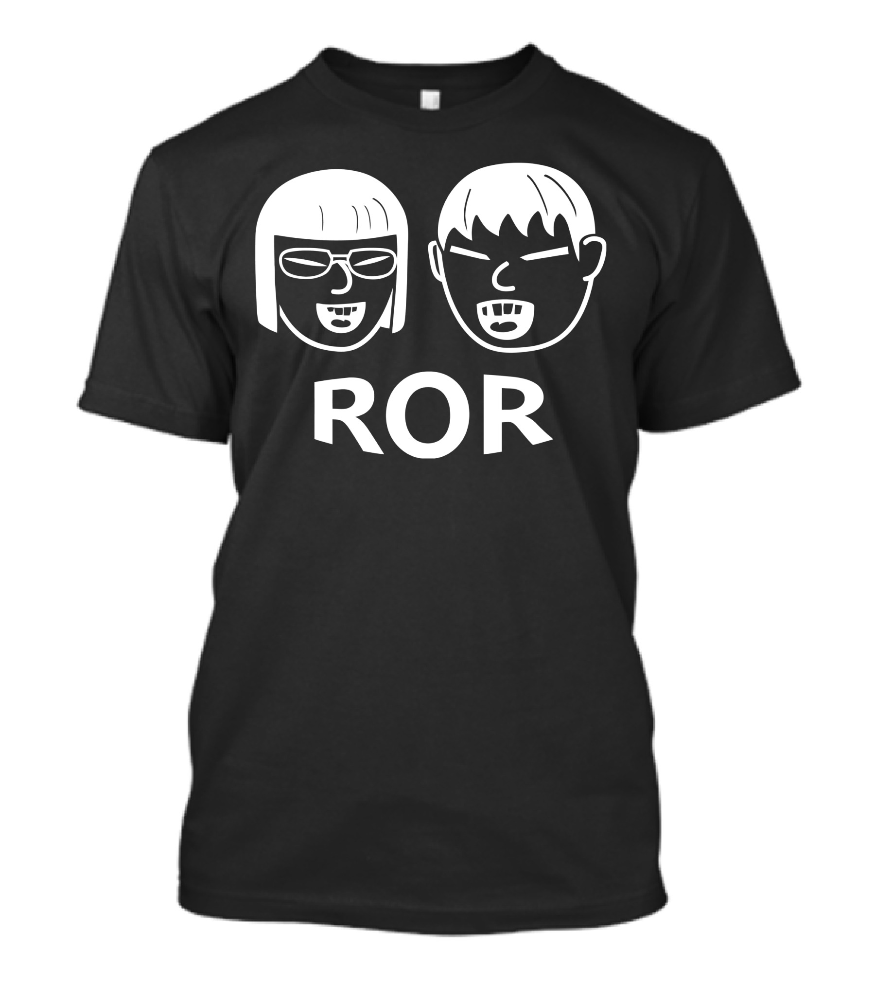 ROR Retro Cartoon Faces Character T-Shirt