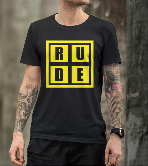 Rude Bold Yellow Block T-Shirt