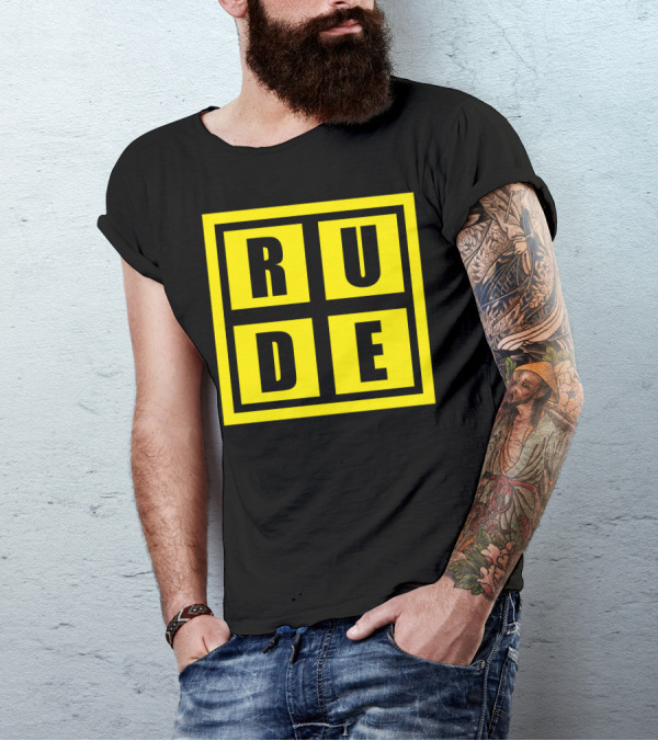 Rude Bold Yellow Block T-Shirt