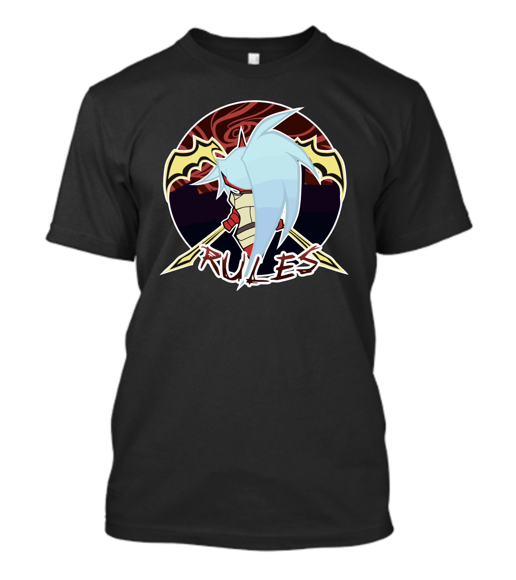 RULES Anime Character With Swords And Colorful Hair T-Shirt