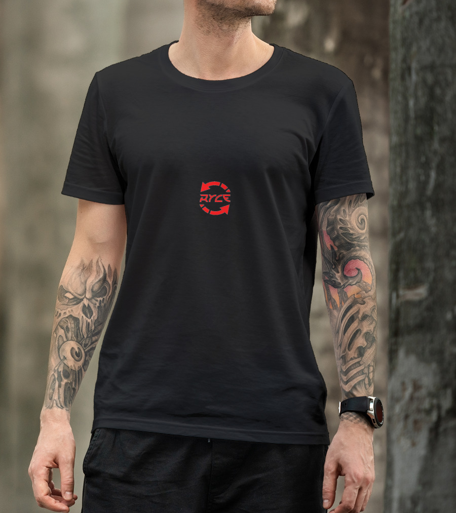 Ryce Red Circular Arrow Emblem T-Shirt