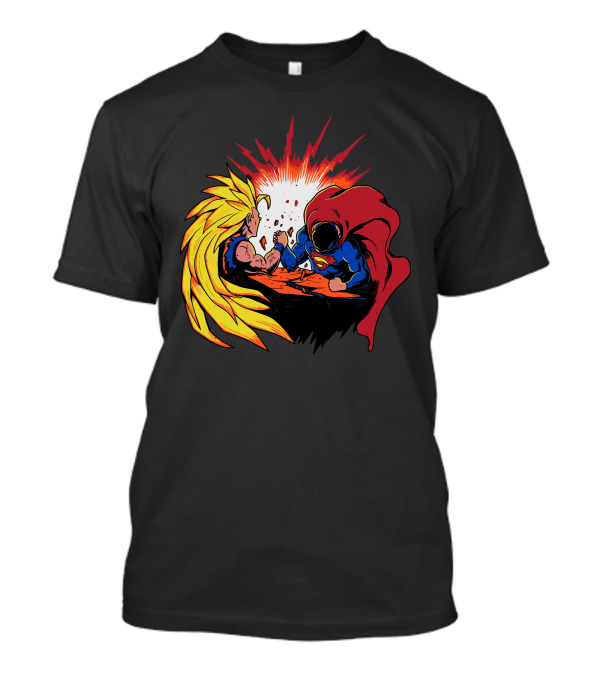 S Vs Superhero Battle Fusion Explosion POW T-Shirt