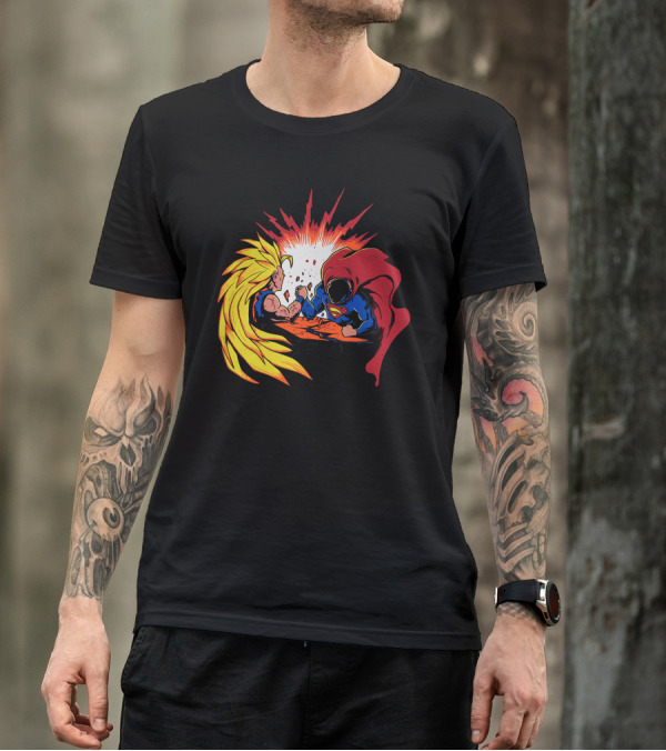S Vs Superhero Battle Fusion Explosion POW T-Shirt