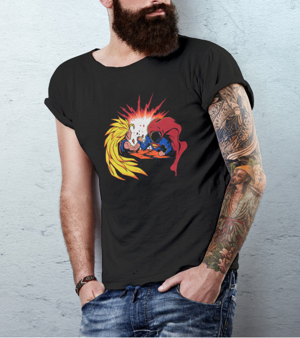 S Vs Superhero Battle Fusion Explosion POW T-Shirt