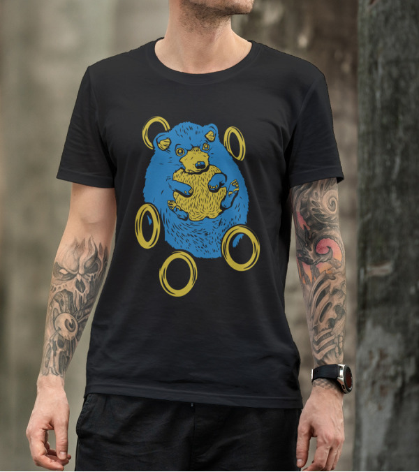 Sad Hedgehog With Gold Rings T-Shirt