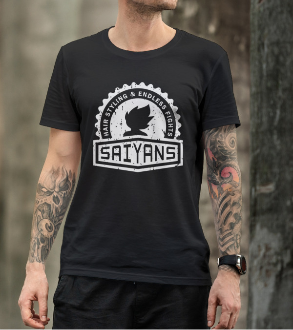 Saiyans Hair Styling And Endless Fights Crest T-Shirt