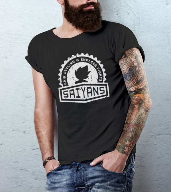 Saiyans Hair Styling And Endless Fights Crest T-Shirt