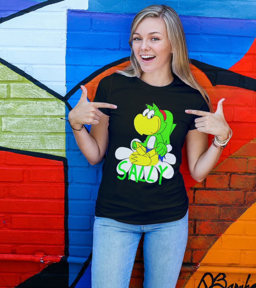 Sally Yoshi Parody Sitting On Flower T-Shirt