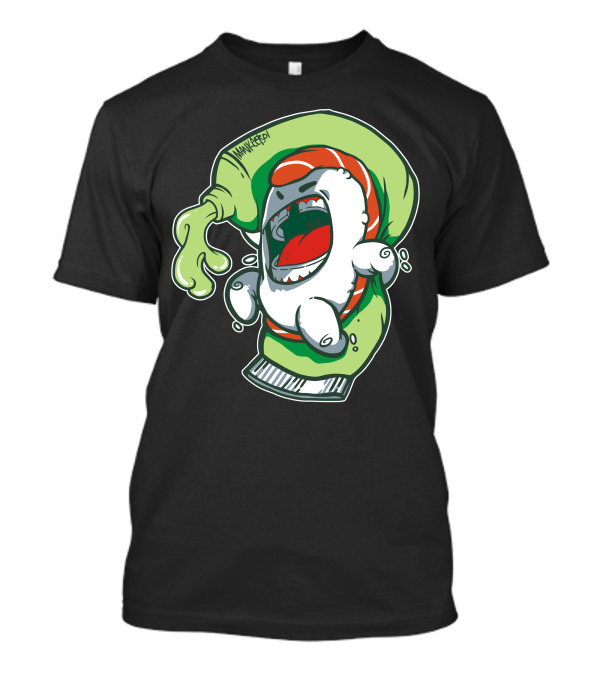 Salmon Likes Wasabi Squeezy Battle Cartoon T-Shirt