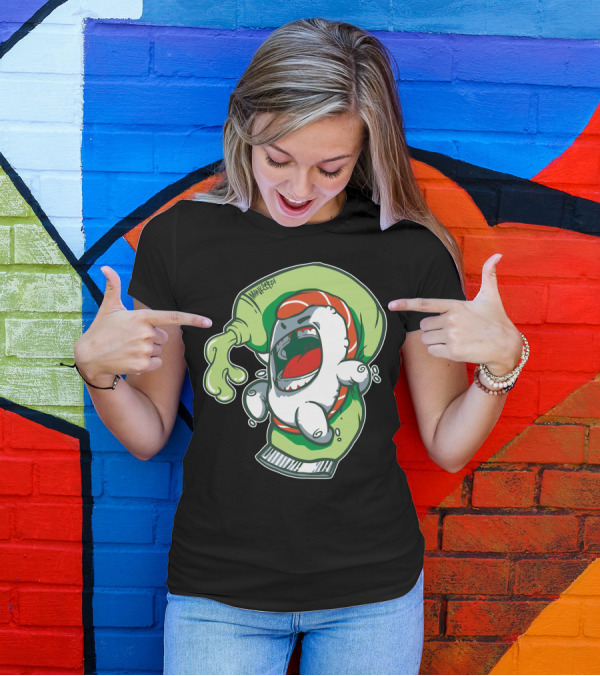 Salmon Likes Wasabi Squeezy Battle Cartoon T-Shirt