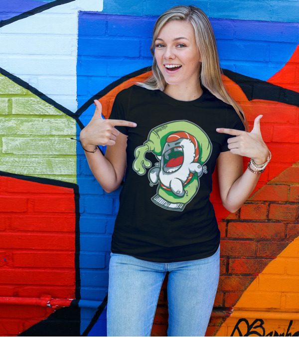 Salmon Likes Wasabi Squeezy Battle Cartoon T-Shirt