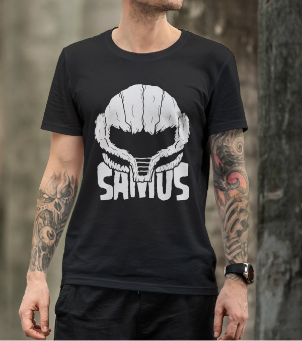 Samhain Samus Helmet Pumpkin T-Shirt