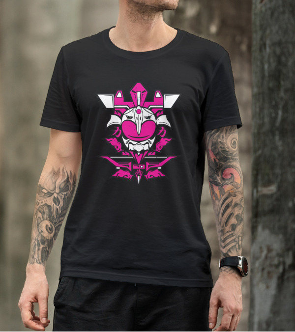 Samurai Pink Ranger Helmet Emblem T-Shirt
