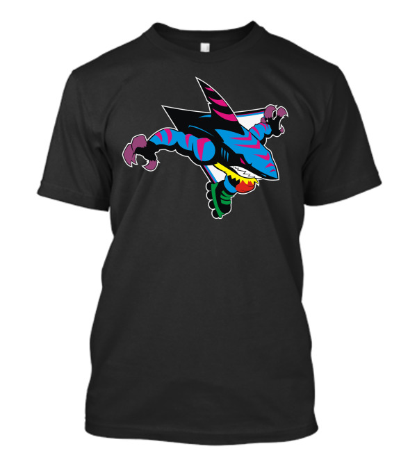 San Jose Street Sharks Cartoon T-Shirt