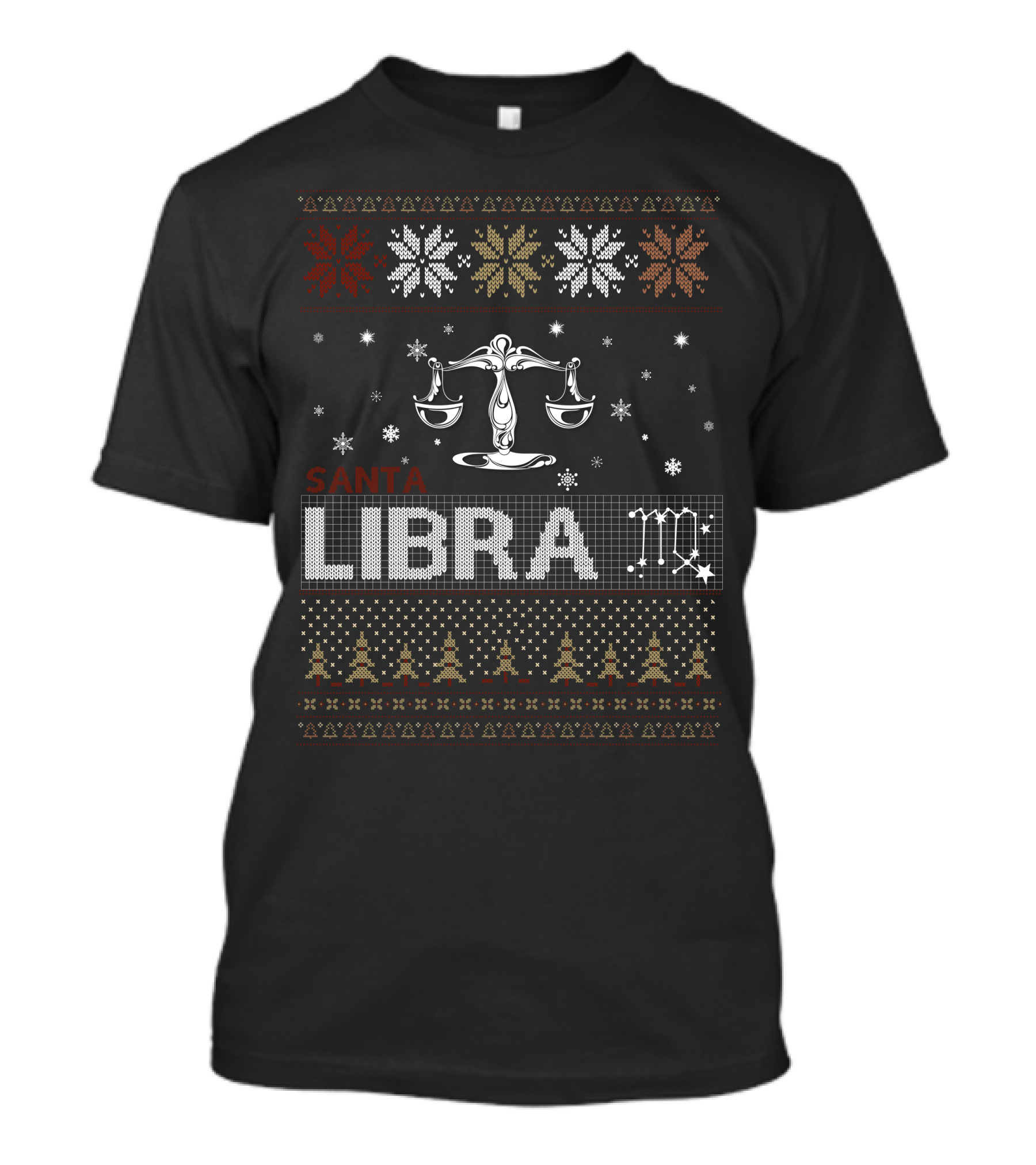 Santa Libra Balance Scale Christmas T-Shirt