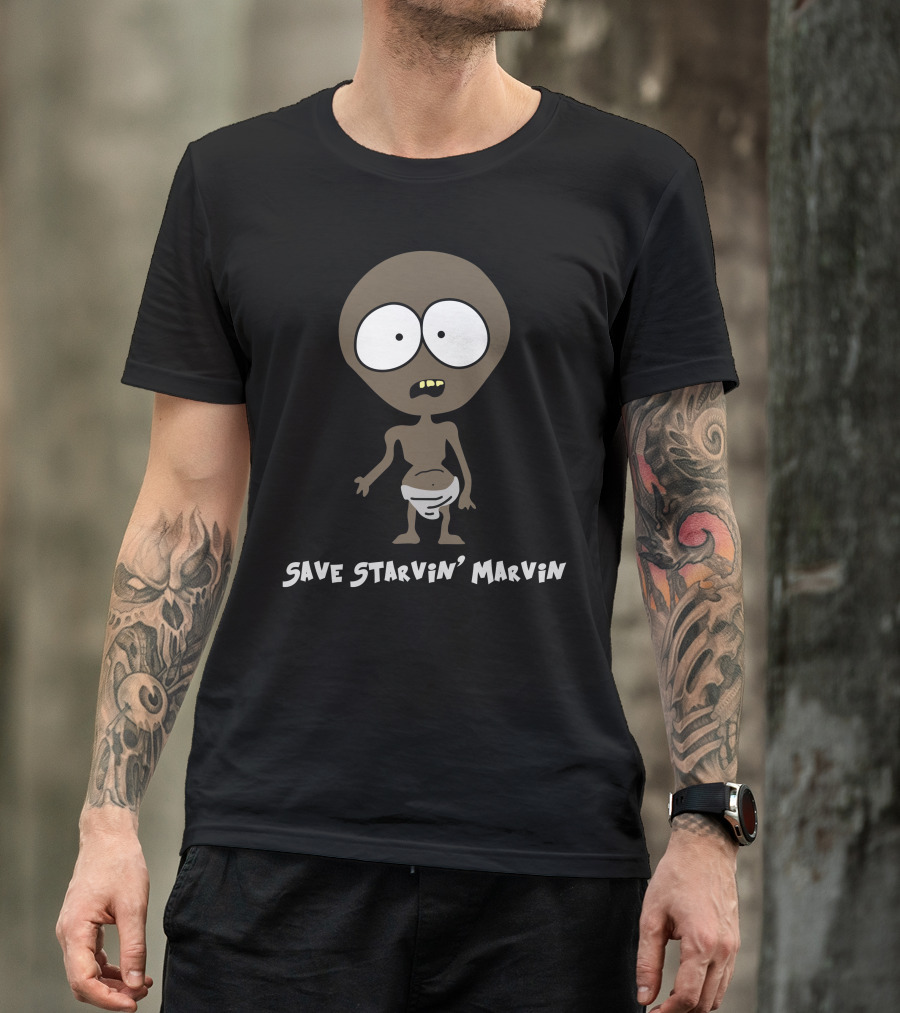 Save Starvin' Marvin South Park Character T-Shirt