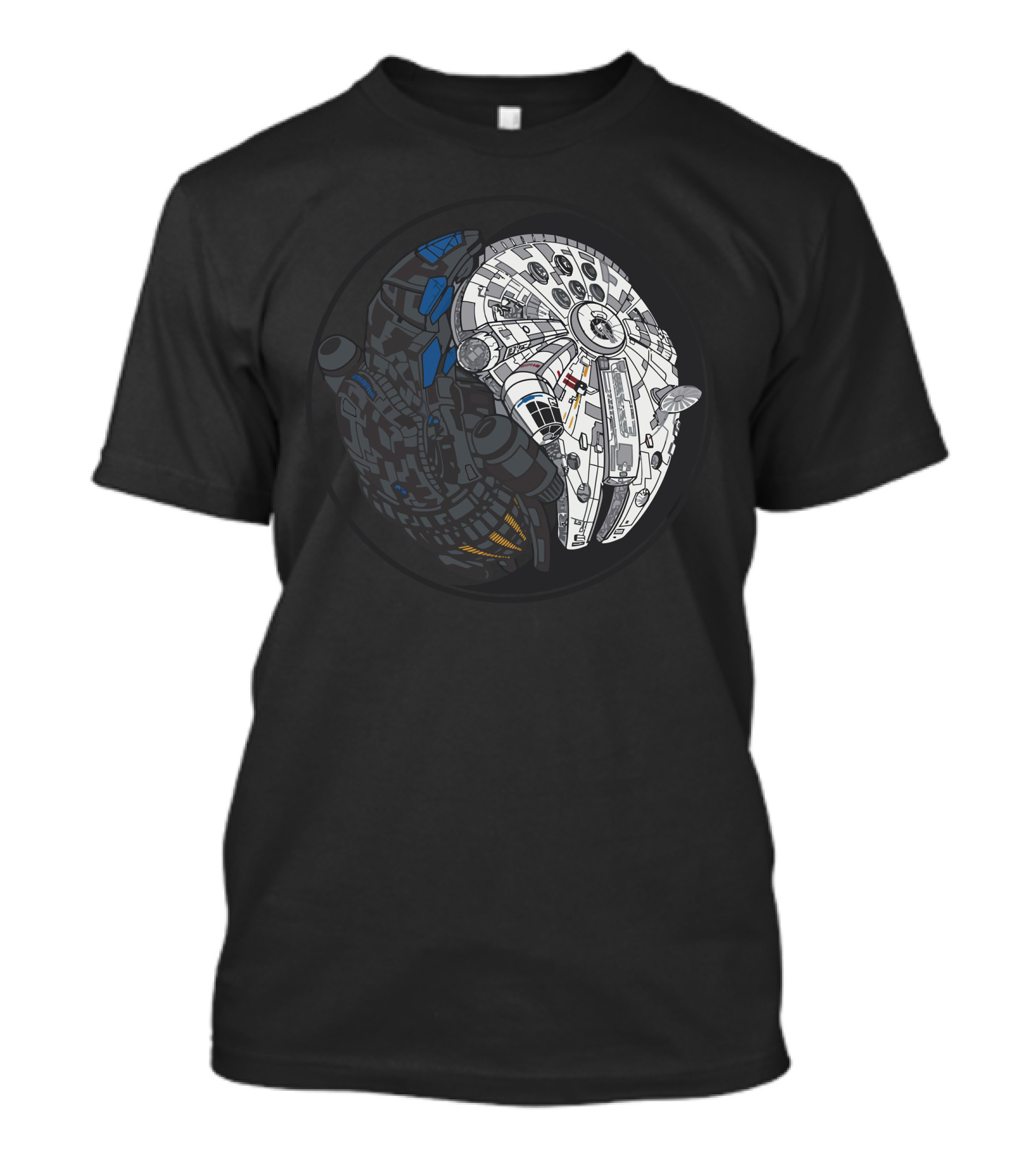 Sci Fi Yin Yang Millennium Spaceship Intergalactic Fusion T-Shirt