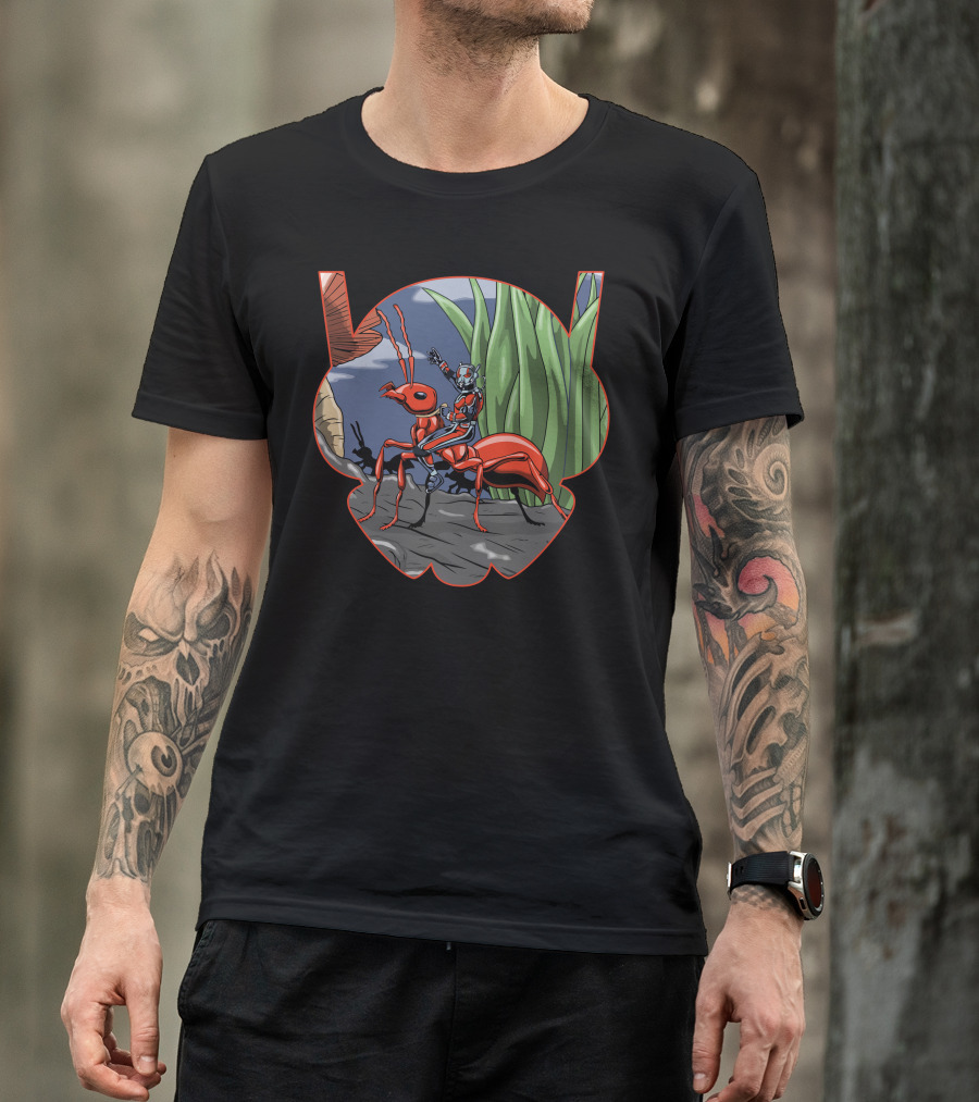 Scott Lang Riding Giant Ant Adventure In The Backyard T-Shirt