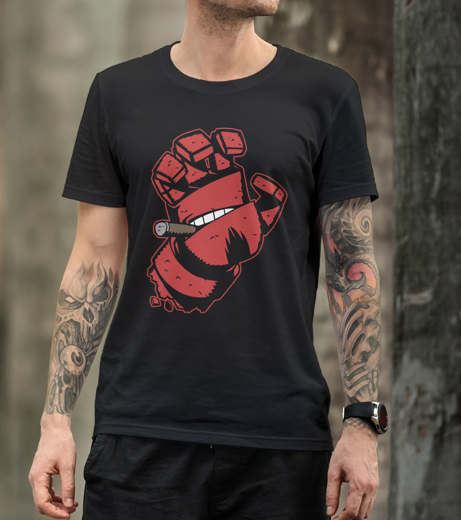 Screaming Doom Cigar-Fist T-Shirt