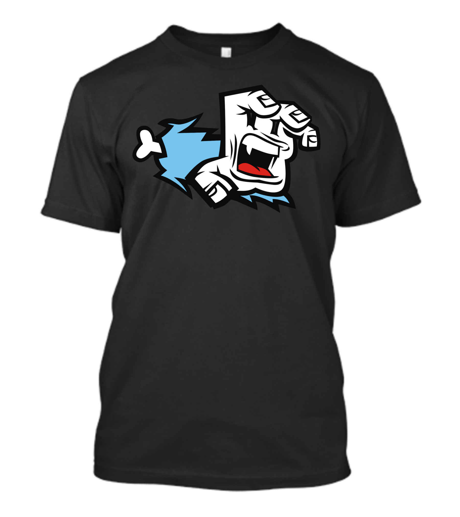 Screaming Paw Exploding Angry Fist With Bone And Teeth T-Shirt