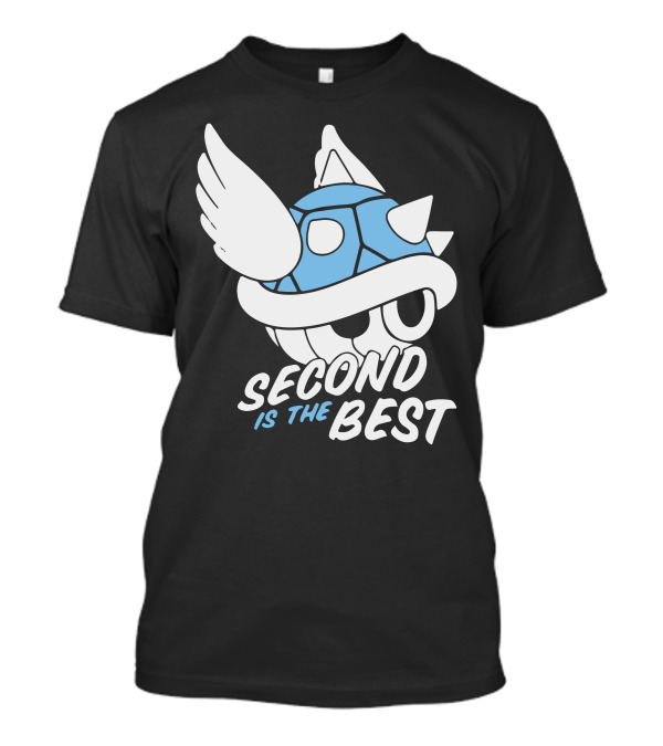 Second Is The Best Blue Shell Winged Helmet T-Shirt