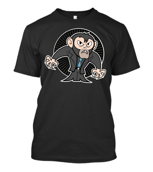 See You In Ten Years Angry Cartoon Monkey In Suit With Blue Tie T-Shirt