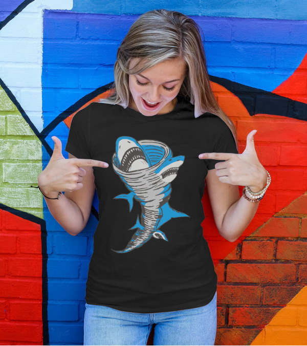 Sharknado Shark Tornado Swirl Iconic Concept T-Shirt
