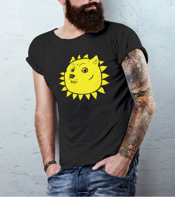 Shining Doge Sun Meme T-Shirt
