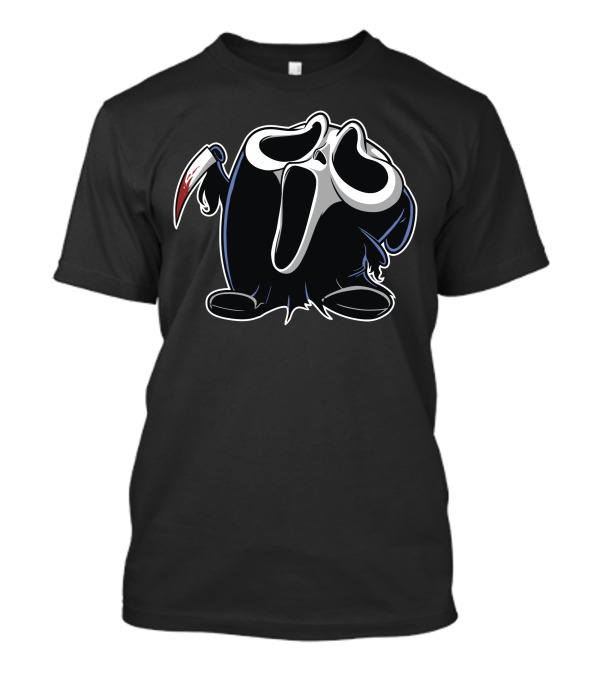 Shy Guy Ghost Face Mask Wielding Knife T-Shirt