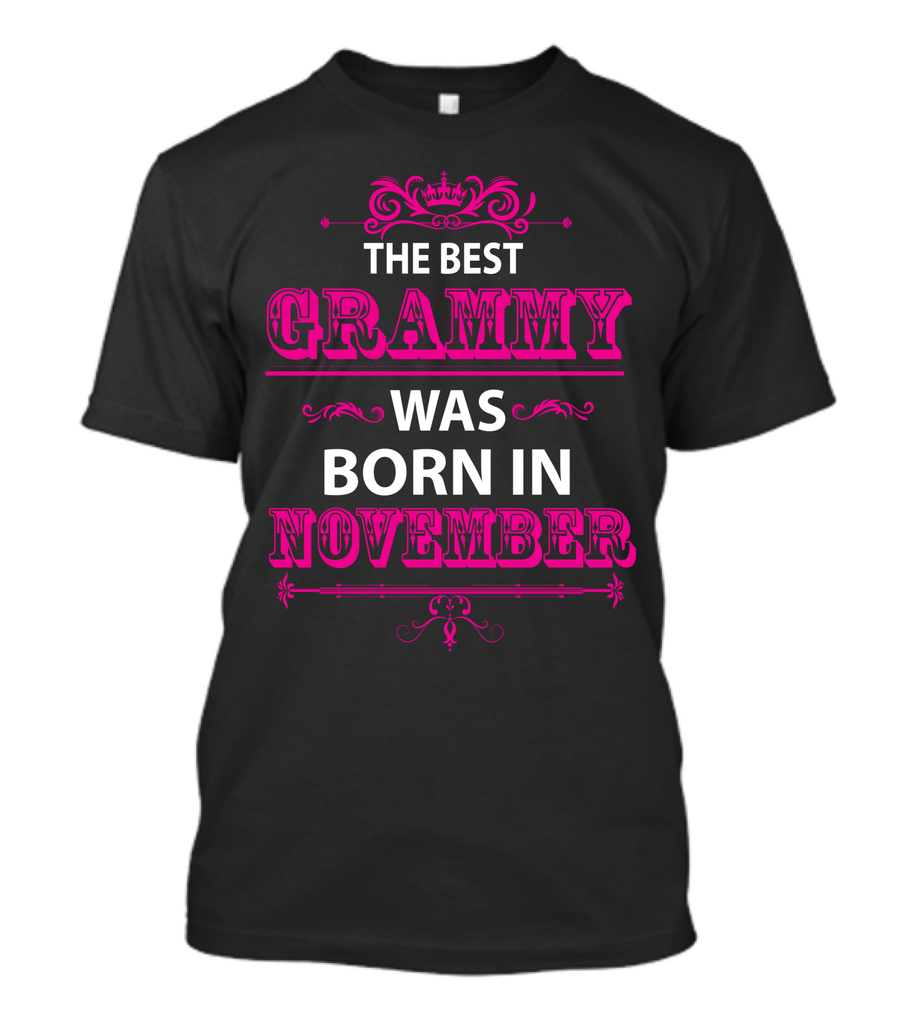 The Best Grammy Born In November Ornate Crown Accents T-Shirt