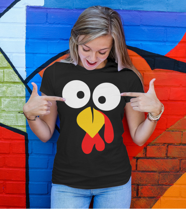 Turkey Face Gobbler Eyes And Beak T-Shirt