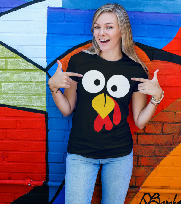 Turkey Face Gobbler Eyes And Beak T-Shirt