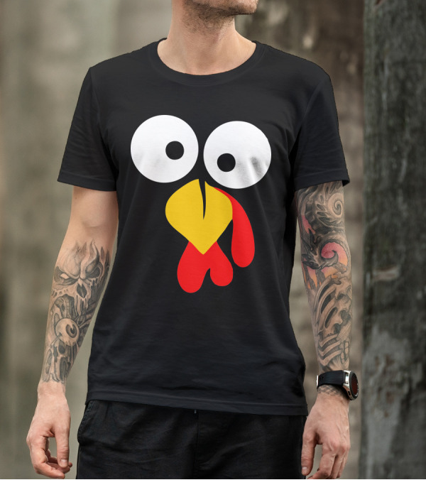 Turkey Face Gobbler Eyes And Beak T-Shirt