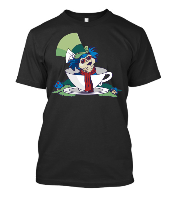 Mad Hatter Inspired Creature In Teacup Fantasy Scene T-Shirt